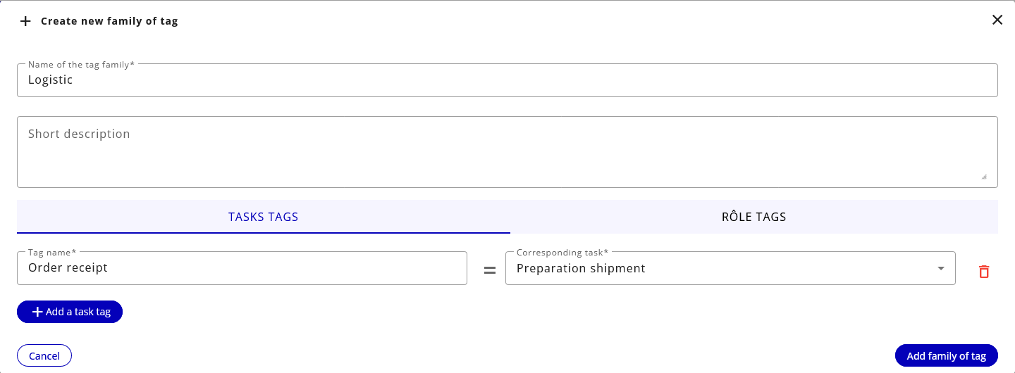 family of tags tasks edition