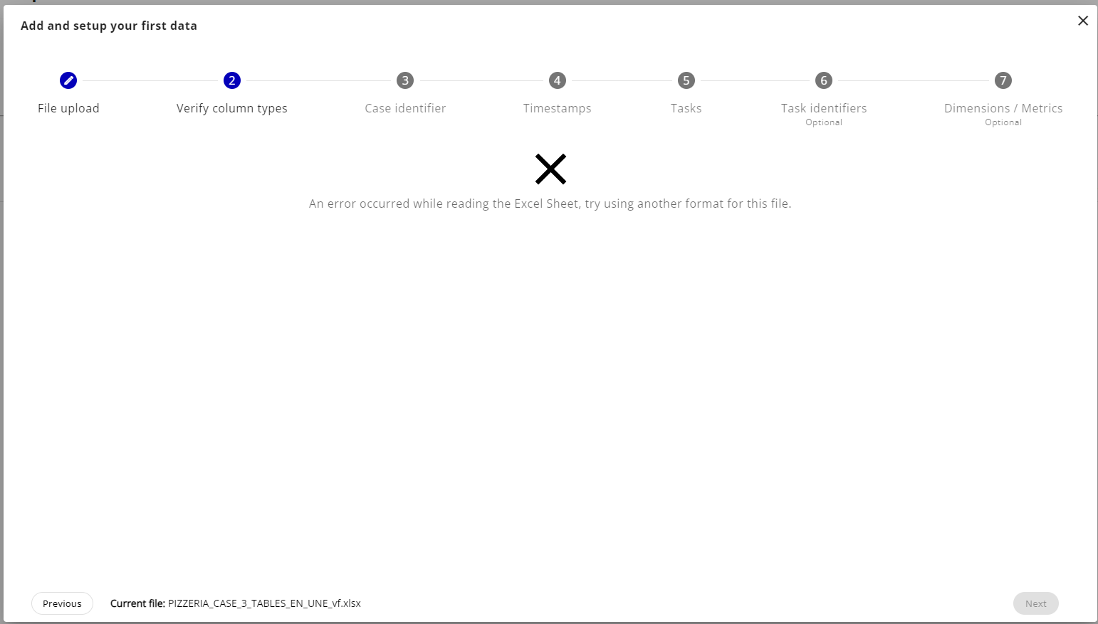 Excel error