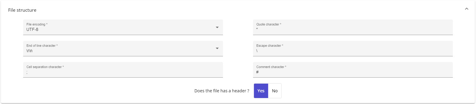 File structure form