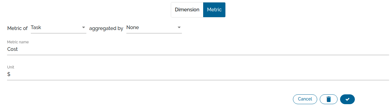 Metric column