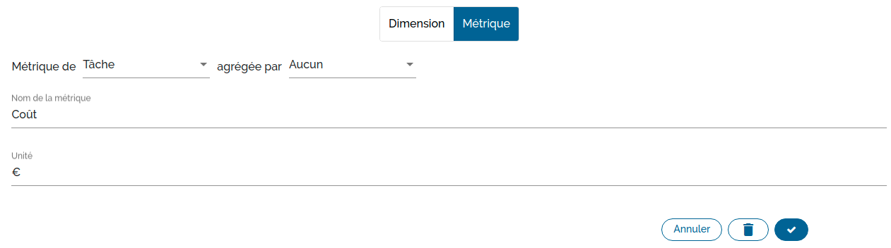 Colonne de métrique