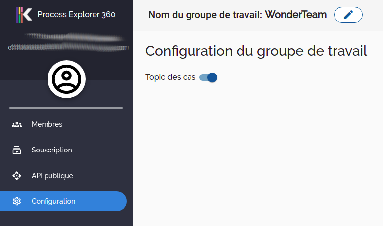 groupe de travail - configuration